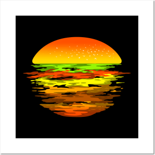 SUNSET BURGER Posters and Art